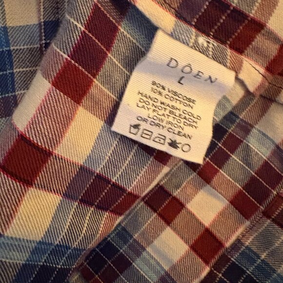 DÔ E N Harlow Plaid Blouse, NWT, Sz L - Picture 9 of 9